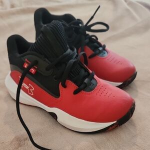 Under Armour Kids' Red and Black Sneakers